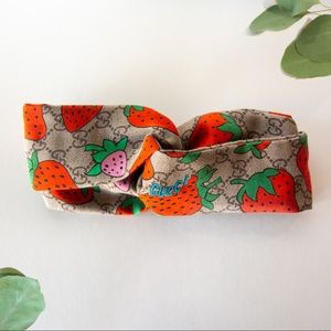 Strawberry Gucci repurposed designer headband